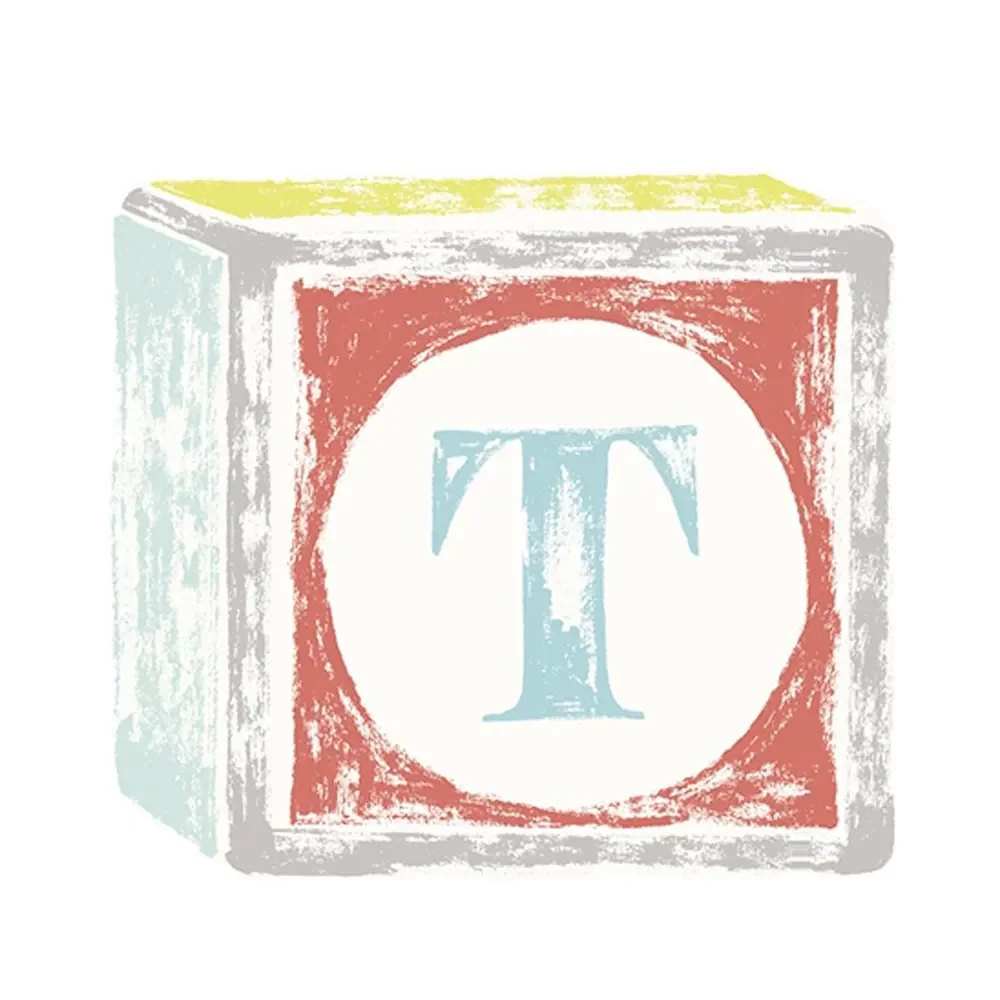 "Lilipinso sticker letter on play cubes T image"