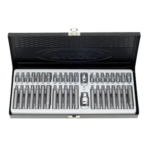 "S2 Steel Bit Set, hex Spline, 3/8 Inch, Industrial Grade image"