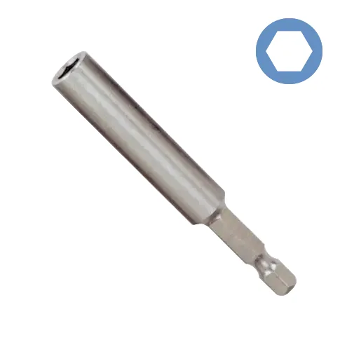 "1/4 Inch Hex Bit Holder with C-Ring, 75mm (5-Pack) image"