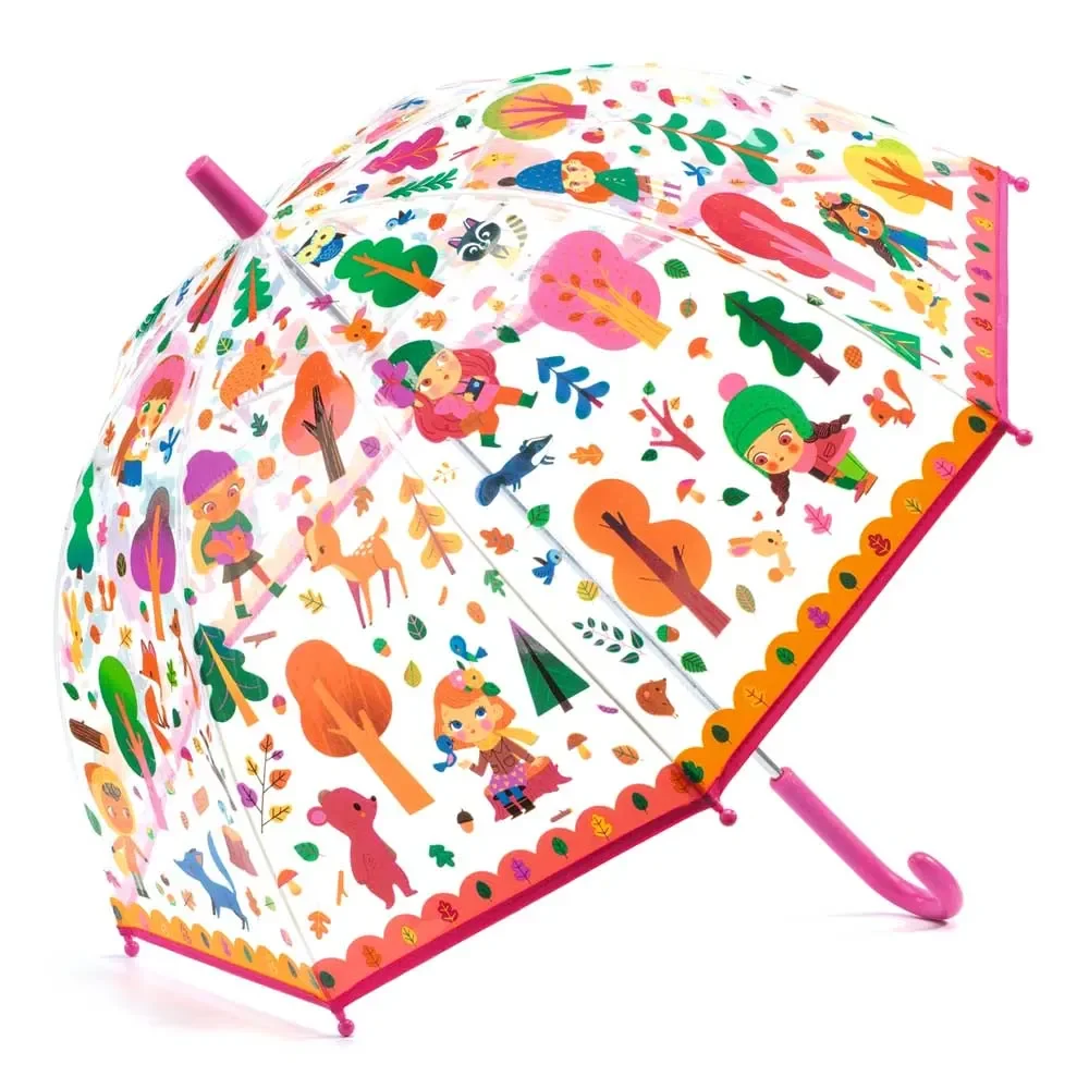 "Djeco kids umbrella girl in the forest pink image"