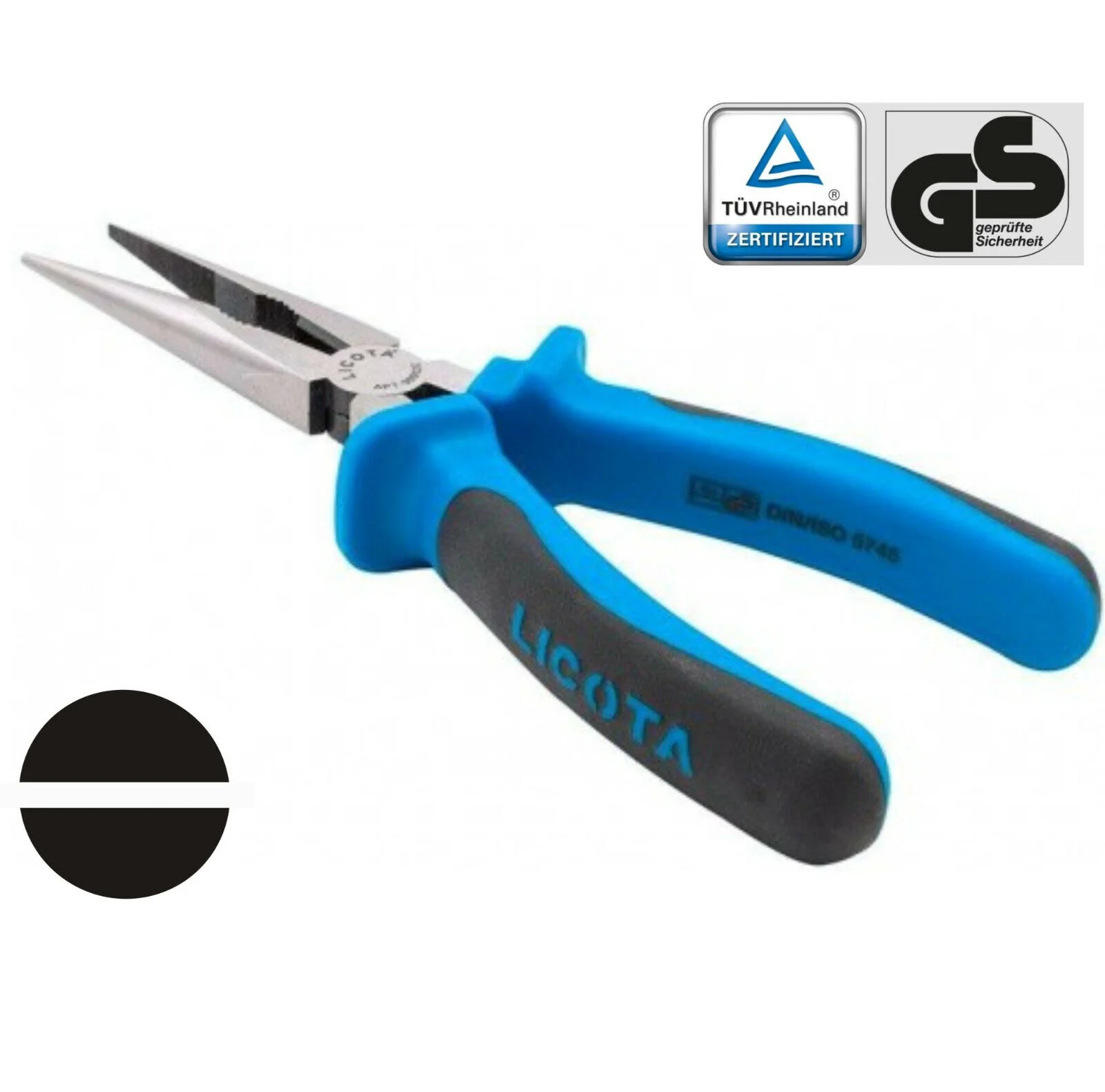 "Needle Nose Pliers, 140mm Insulated Long Nose Pliers image"