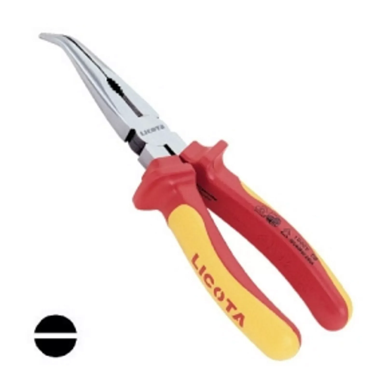 "Insulated Angled Needle Nose Pliers - VDE Certified image"
