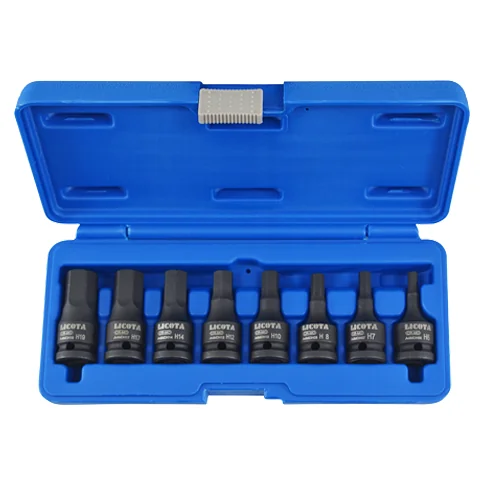 "Impact Socket Set, 1/2 Inch Hex Socket Set, M5-M18, 8-Piece Cr-Mo image"