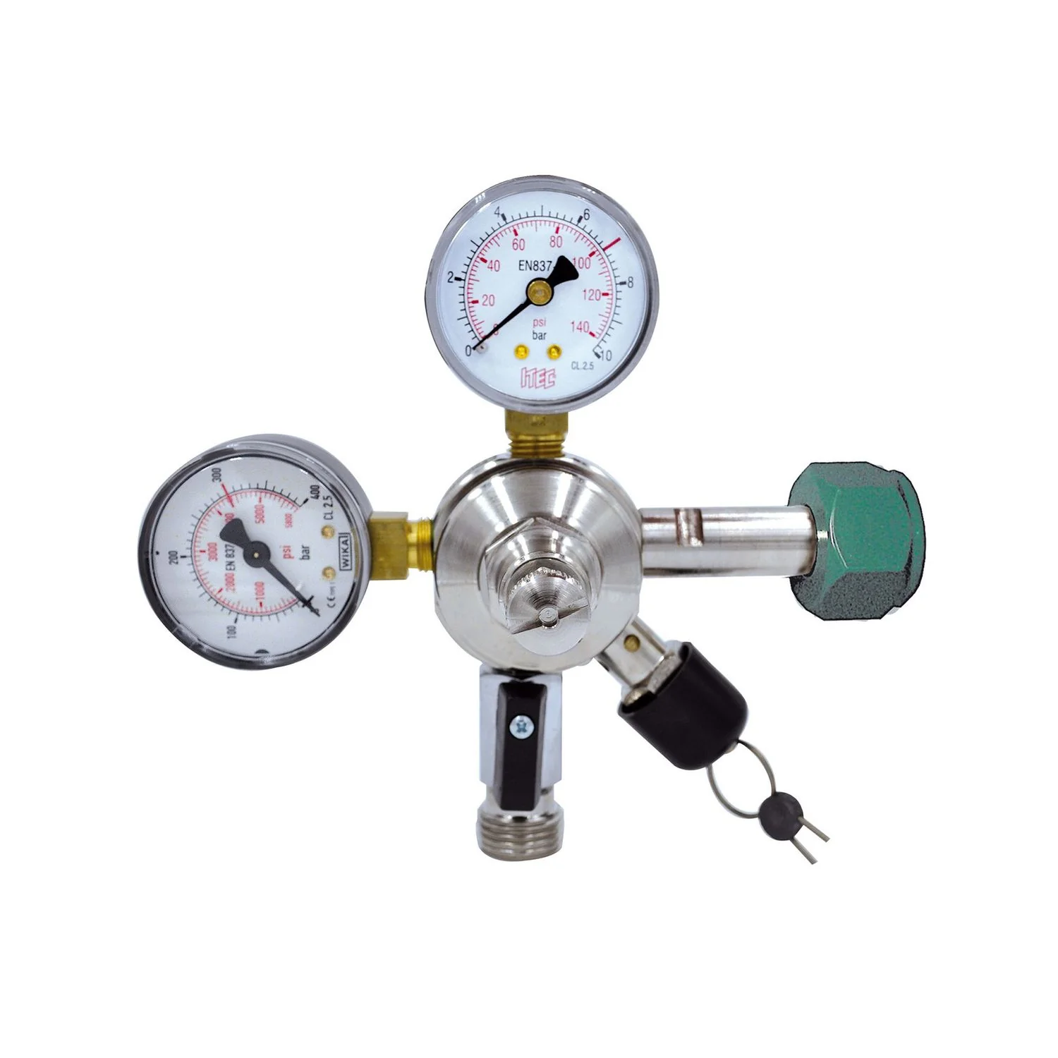 Pressure reducer, pressure regulator - Stickstoff (N2), 1-line, Execution: 3 bar