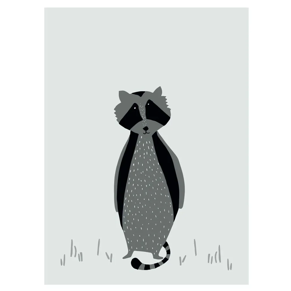 "Trixie children's poster raccoon image"