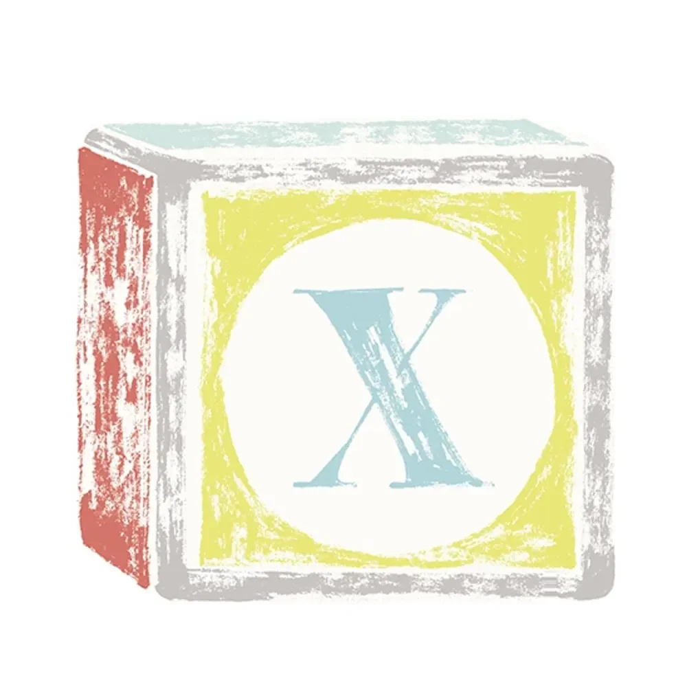 "Lilipinso sticker letter on play cubes X image"