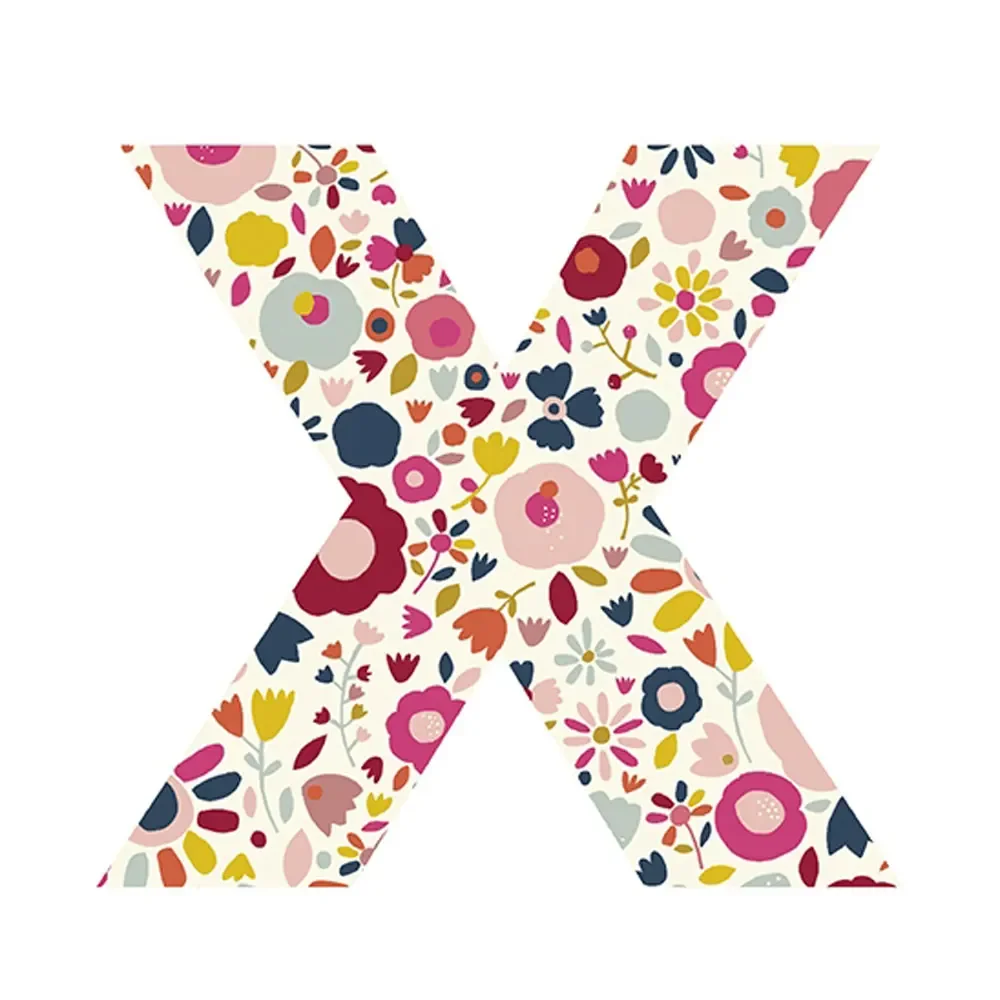 "Lilipinso sticker letter flowered x image"