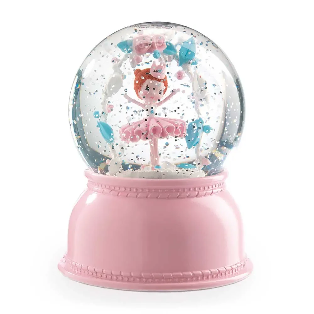 "Djeco night light snow globe ballerina image"