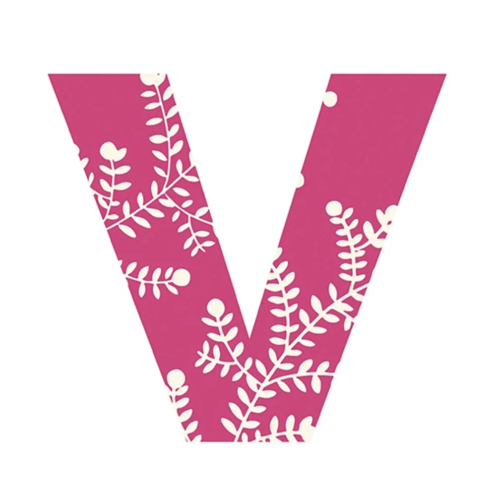 Lilipinso sticker letter flowered v