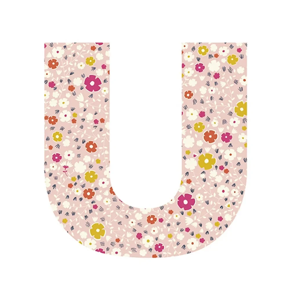 "Lilipinso sticker letter flowered u image"