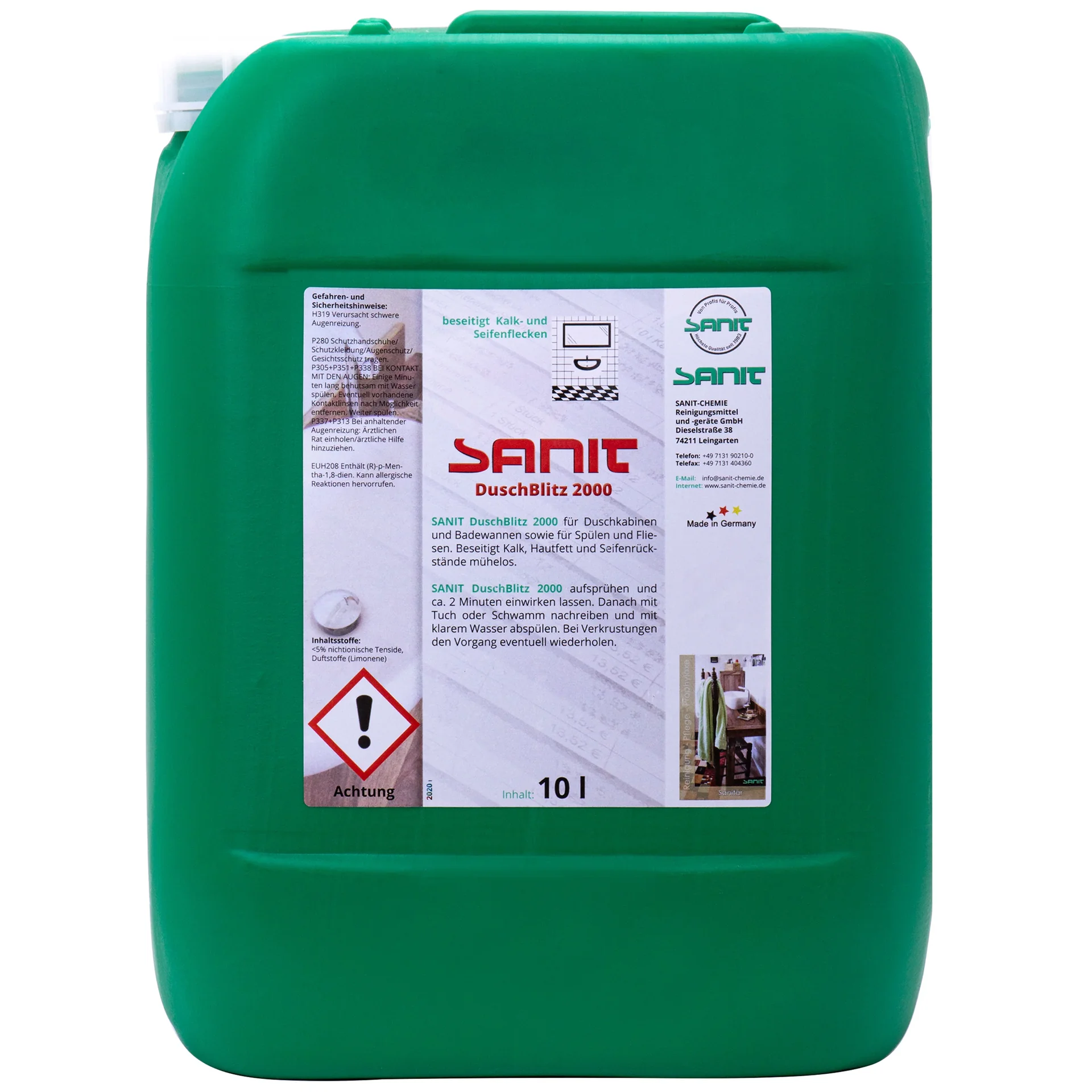 Shower Cleaner 10 Liter, Shower Cleaning Solution, Shower Spray Cleaner