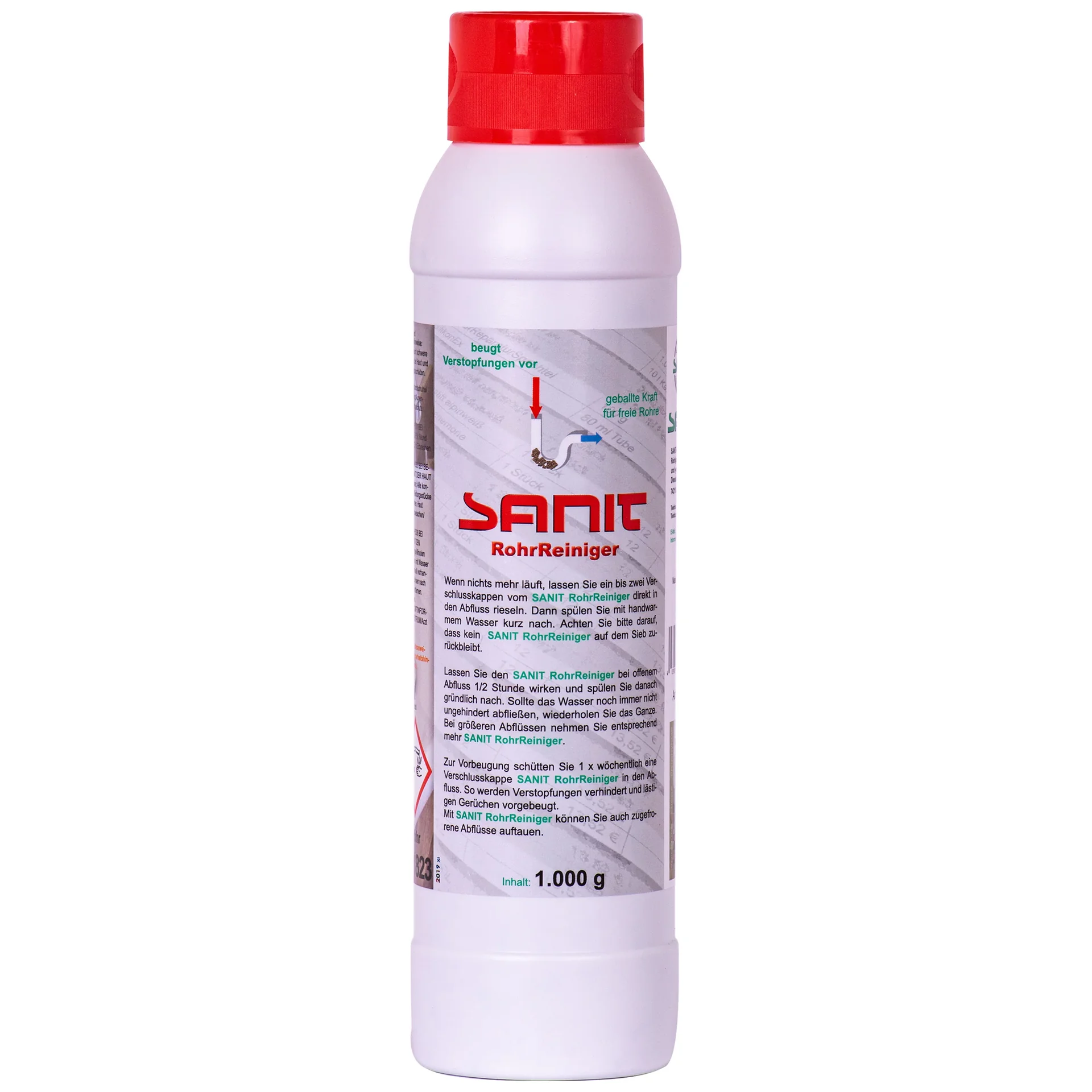 Drain Cleaner Powder 1000 g, Drain Opener, Clog Remover Granules