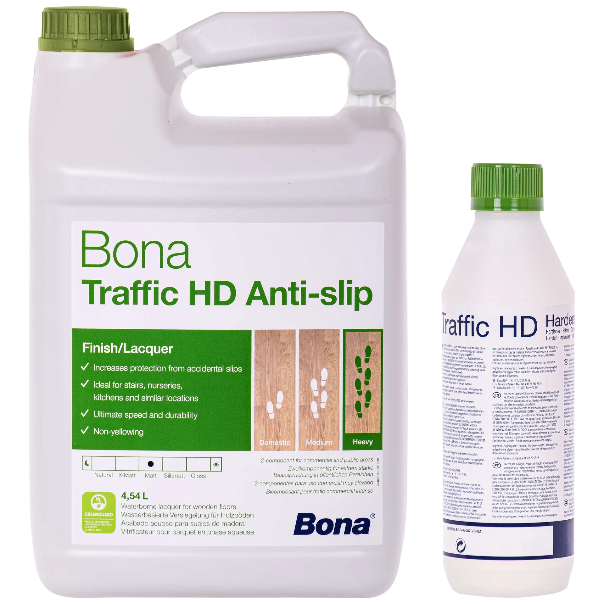 "Wood Floor Finish, 2K, Anti Slip Floor Coating, 4.95 L, 4.5 Liter + 0.45 HD Härter image"
