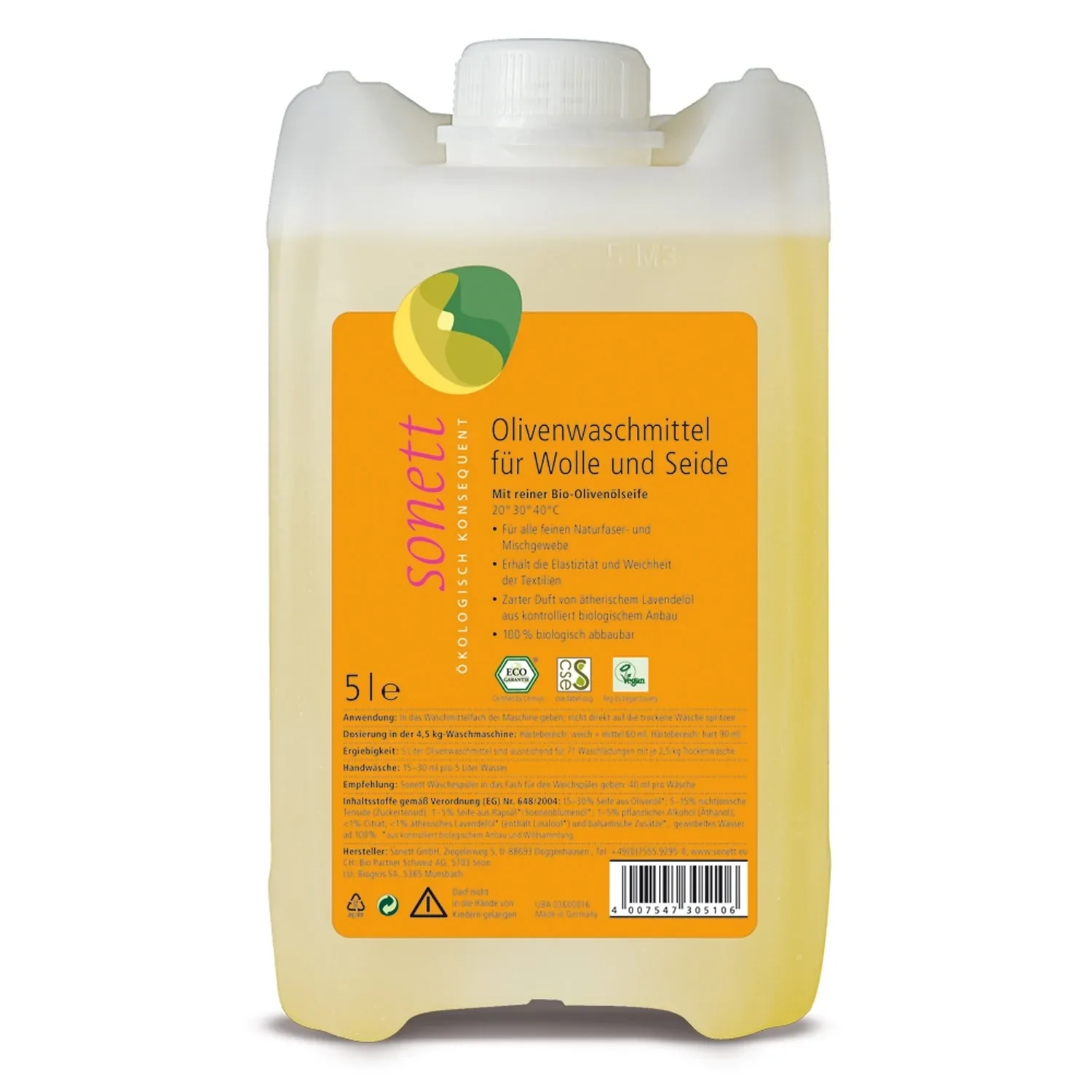 Wool Detergent 5 Liter, Silk Detergent, Delicate Detergent, Olive Oil Laundry Soap