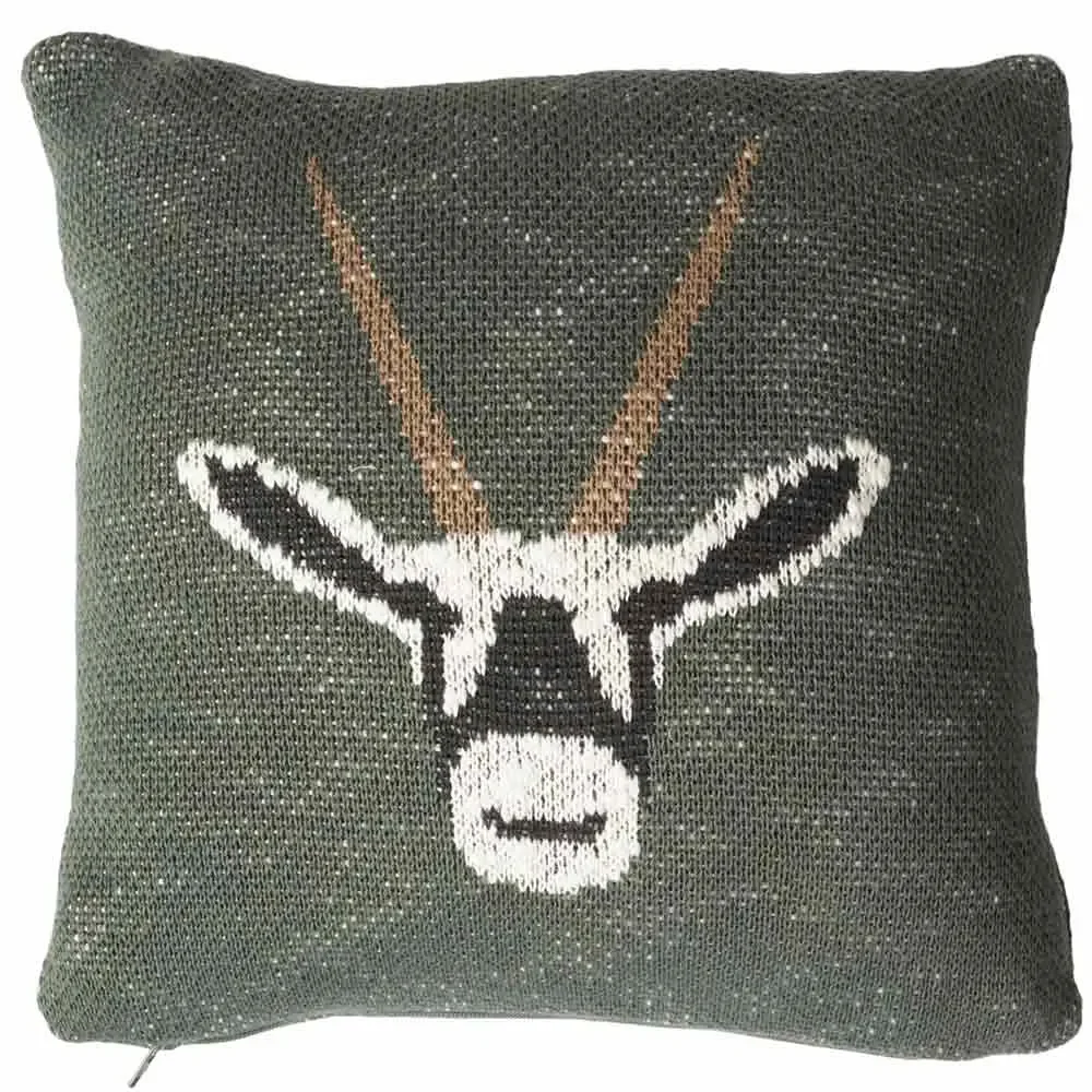 "Quax knitting pillow Antelope Khaki 30 x 30 image"