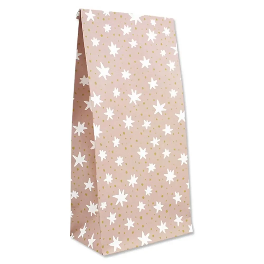 "Ava & yves gift paper bags star pink image"