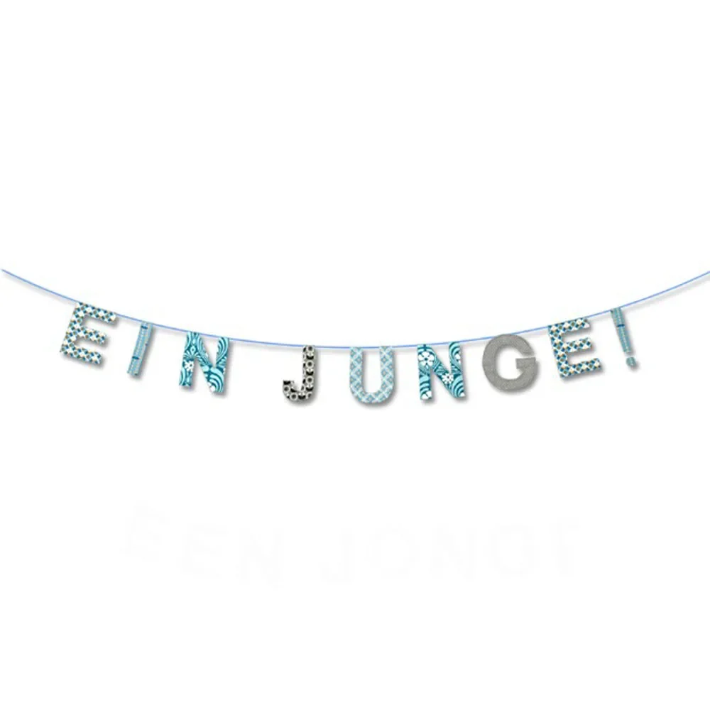Taftan pennant garland boy blue