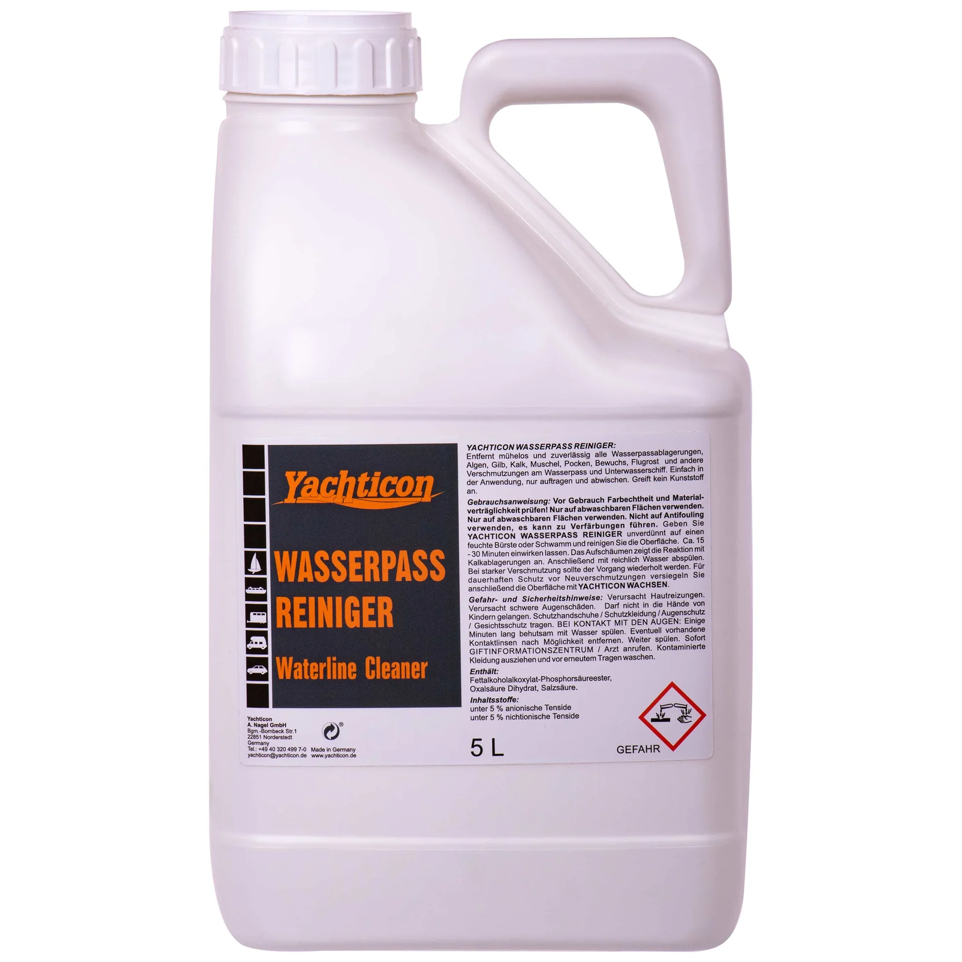 "Waterline Cleaner 5 Liter, Boat Hull Cleaner, Marine Stain Remover image"
