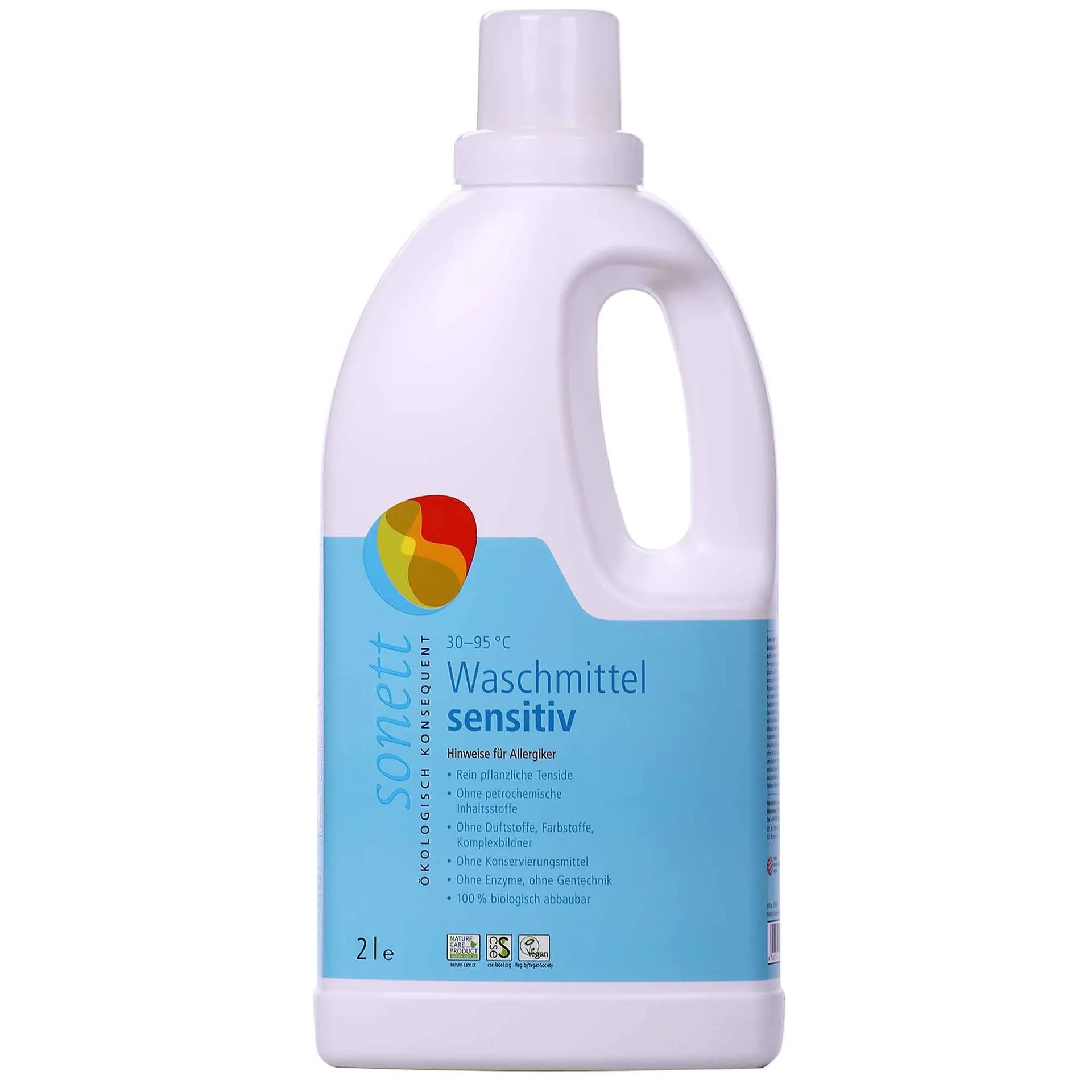 "Sensitive Laundry Detergent 2 Liter, fragrance free, dye free, unscented image"