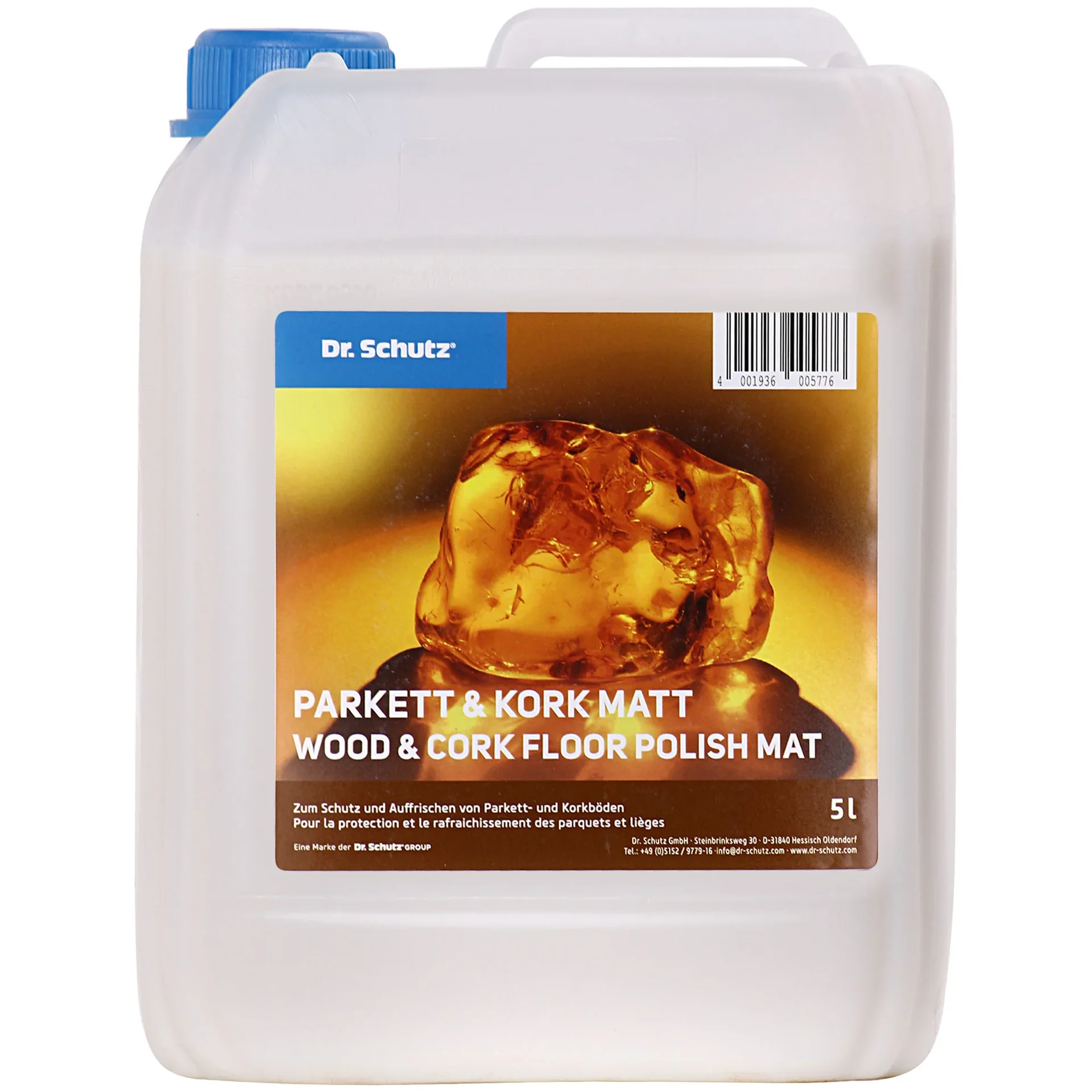 "Matte Wood Floor Finish, Matte Parquet Finish, Matte Cork Floor Finish, 5 Liter image"