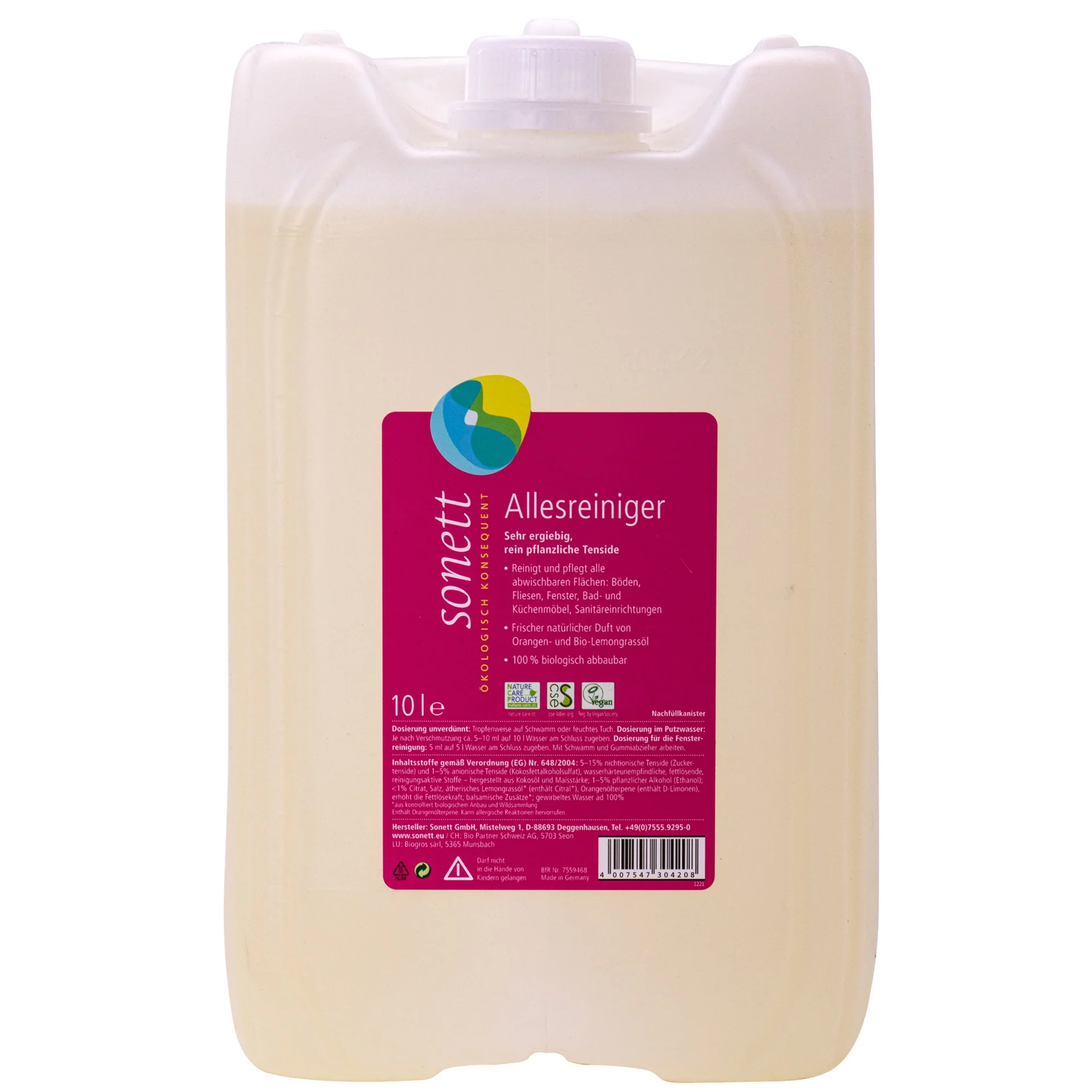 Multi Surface Cleaner 10 Liter, All Purpose Cleaner, Concentrated Cleaner, Bulk Cleaner