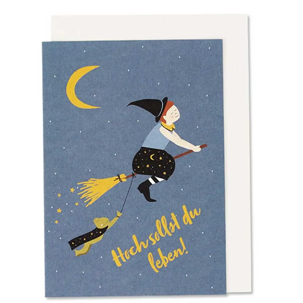 Ava & Yves Congratulations Folding Card Witch