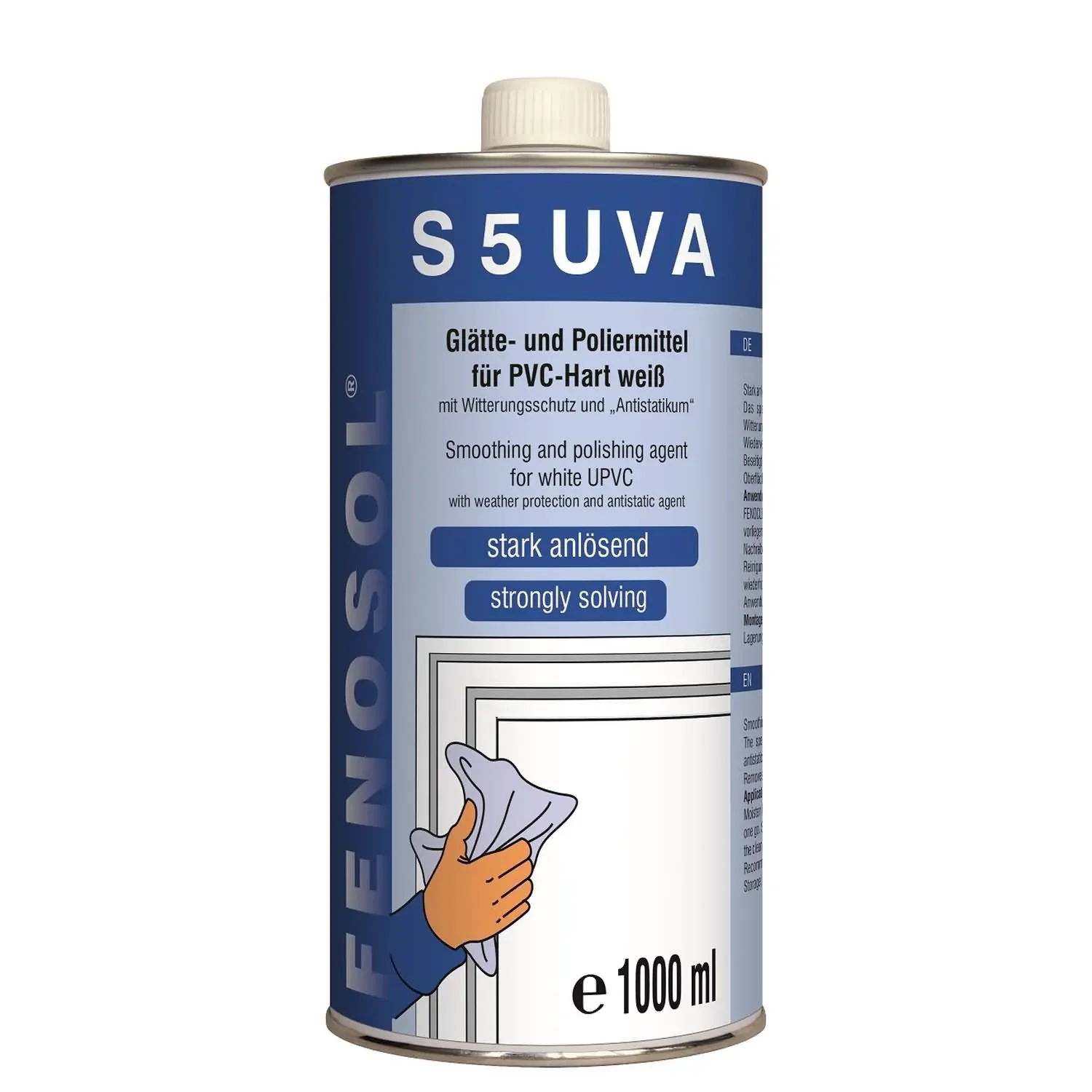 "UVA Cleaner 1 Liter, Strong Adhesive Remover, PVC Cleaner image"