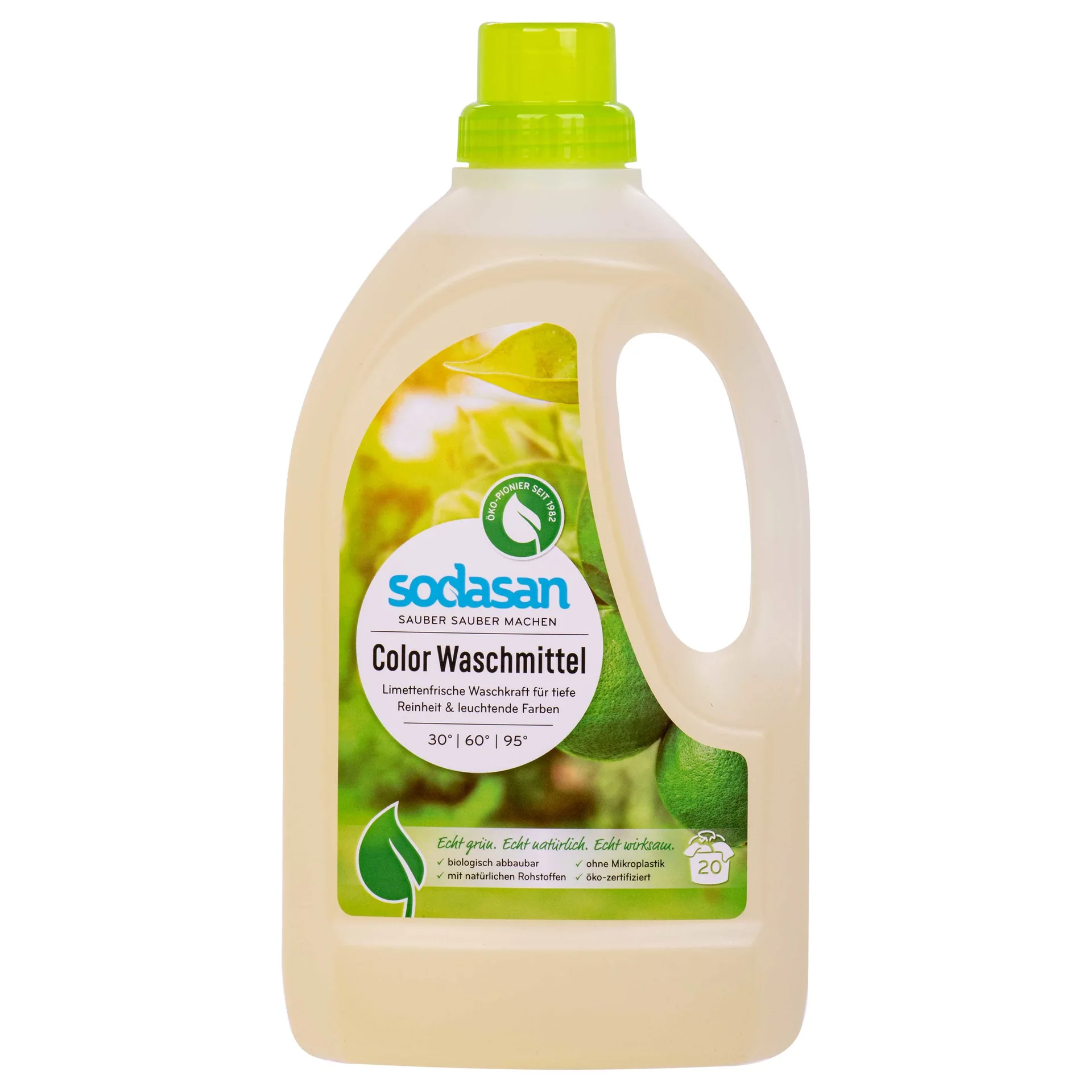 "Color Liquid Laundry Detergent, Lime Scented Detergent, 1.5 Liter, Color Detergent image"