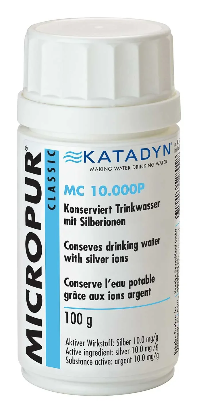 "Water purification powder, Micropur Classic MC 10000P, 100g, water disinfectant image"