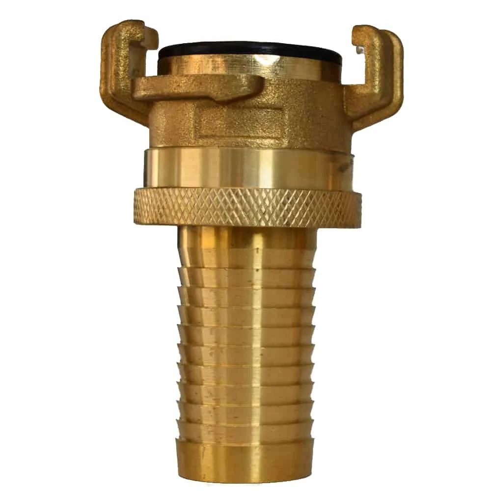 "1 Inch Brass Suction Hose Coupling with Lock Nut - Secure Water Pump Connector image"