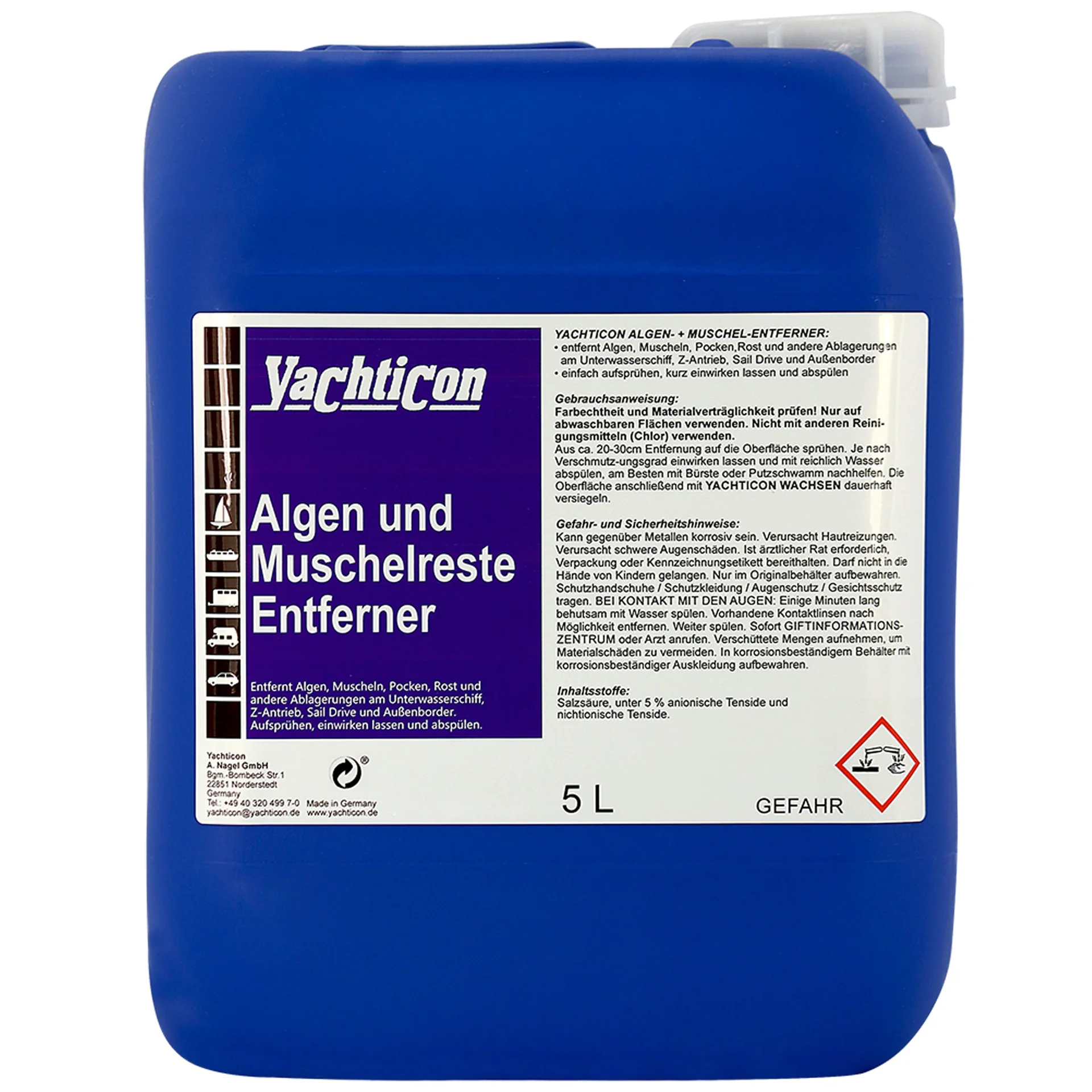 "Algae Remover 5 Liter, Shell Remover, Boat Cleaner image"