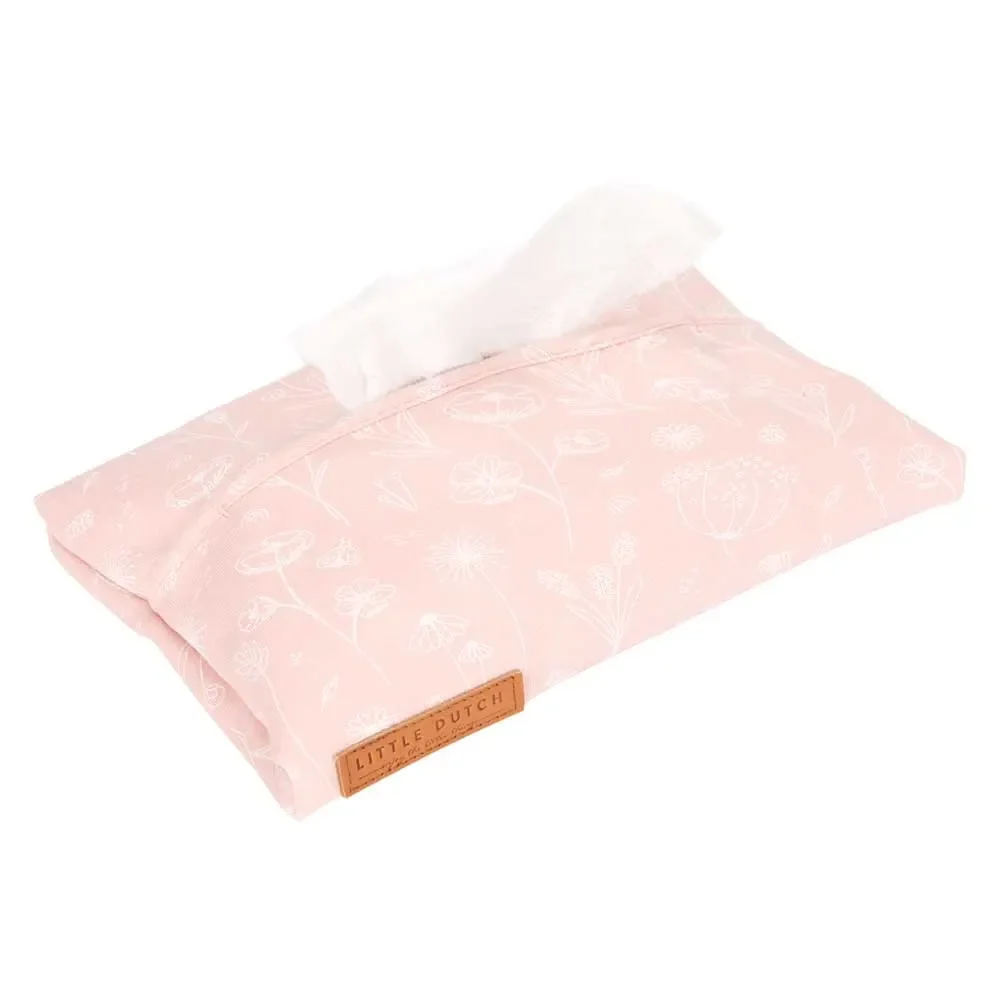 "Little dutch wet cloth box cover "wild flowers" pink image"