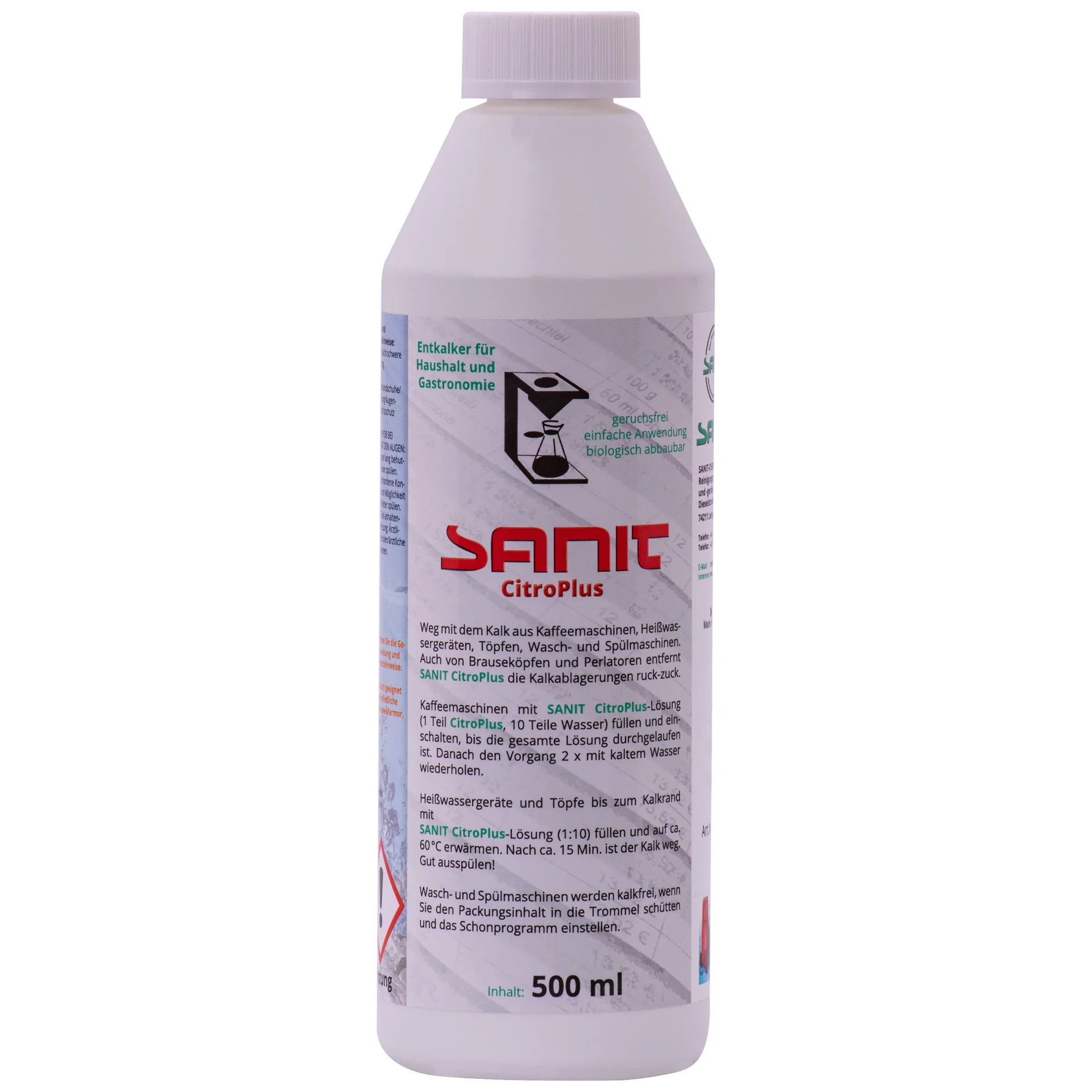 Citric Acid Cleaner, Lime Scale Remover, Citrus Cleaner, 500 ml, Calcium Remover