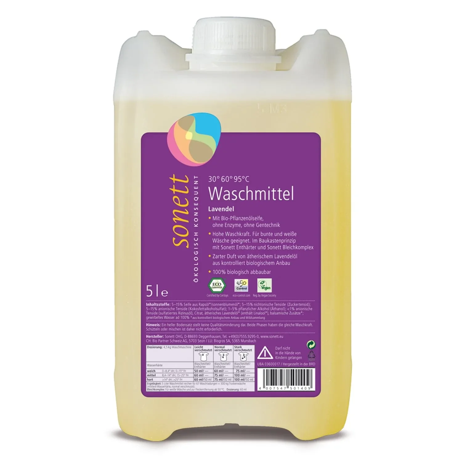 "Liquid Laundry Detergent 5 Liter, Lavender Laundry Detergent, Natural Laundry Detergent image"