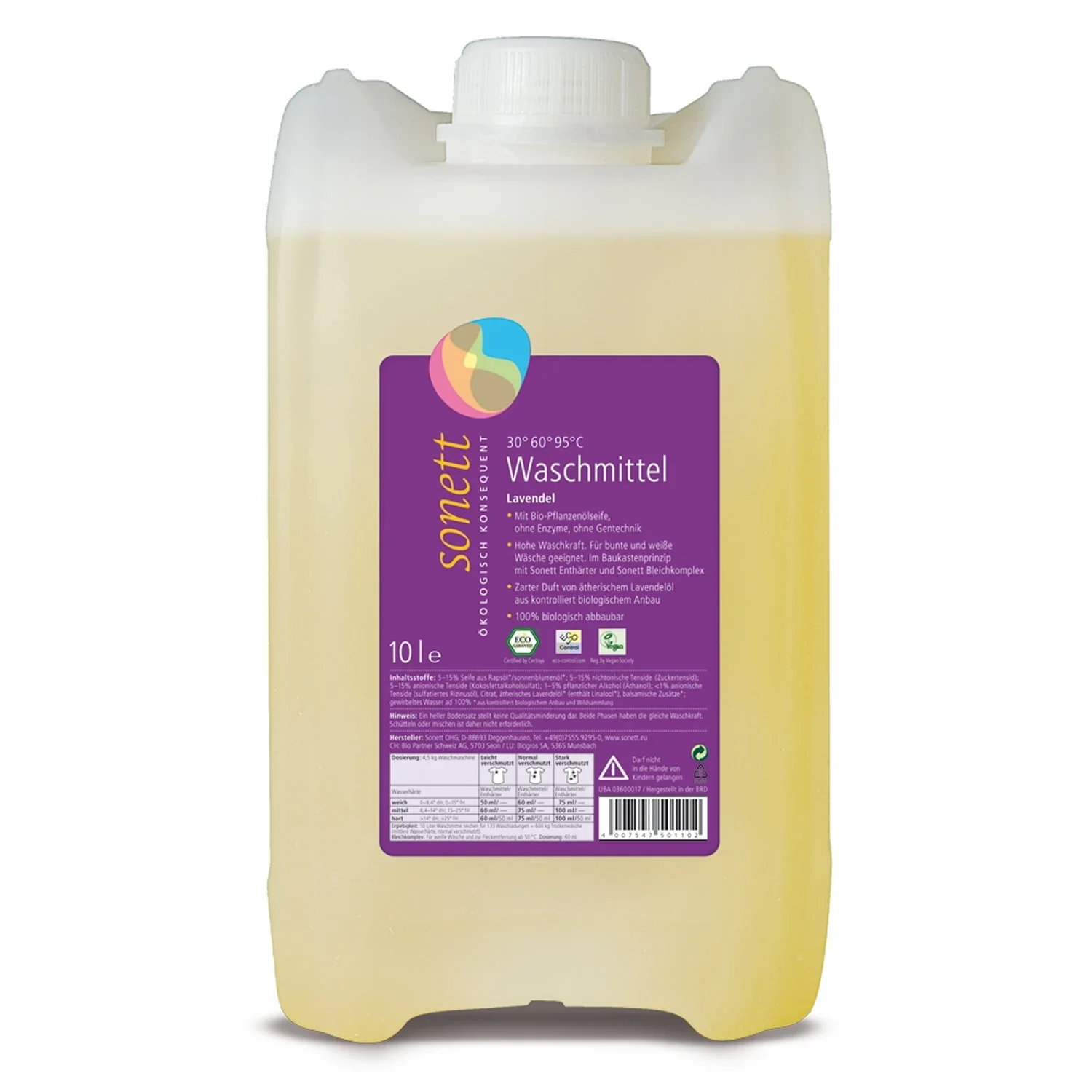 "Laundry Detergent 10 Liter, Liquid, Natural, Eco Friendly, Lavender image"