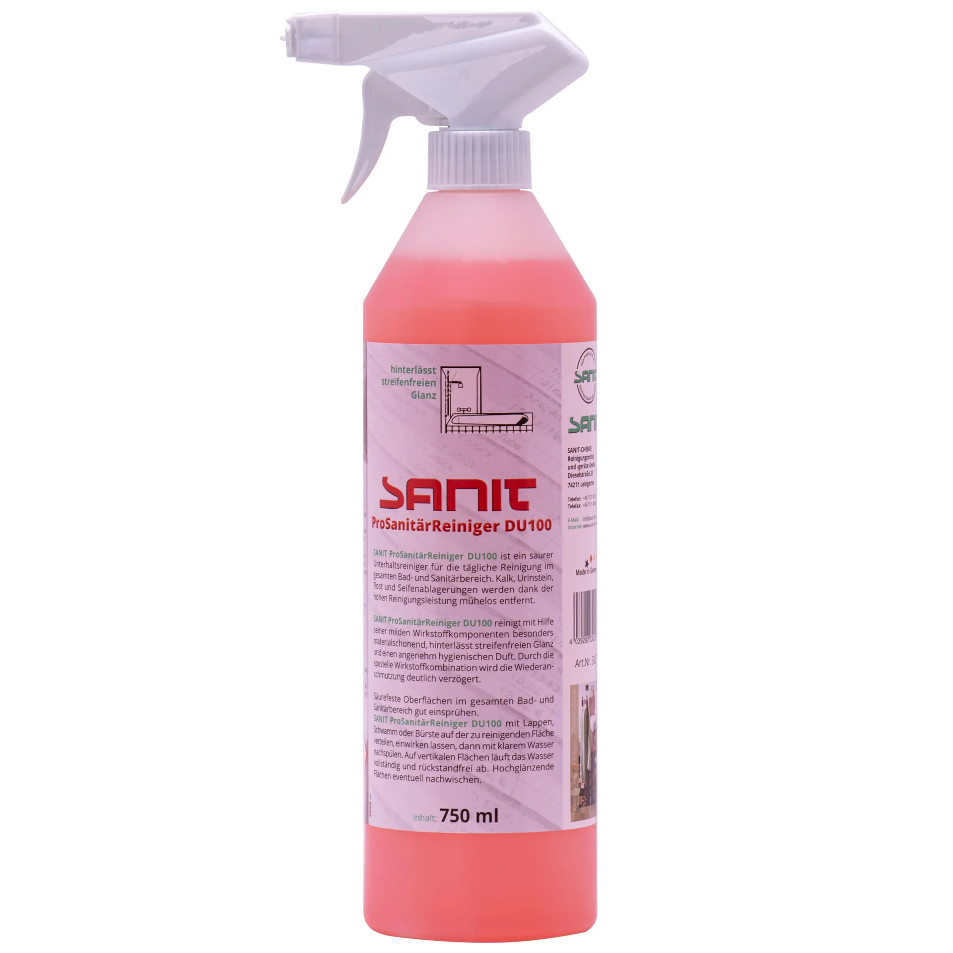 "Bathroom Cleaner 750 ml, Shower Cleaner, Toilet Bowl Cleaner, Sanitary Cleaner image"