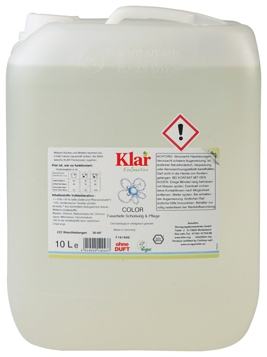 "Color Laundry Detergent 10 Liter, Liquid, Fragrance Free, Unscented, Dye Free, Sensitive Skin image"