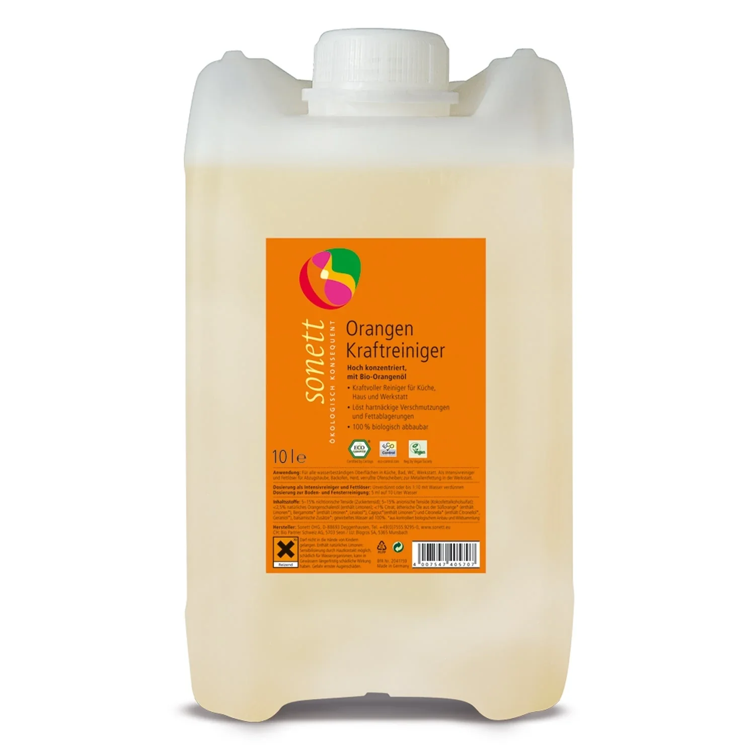 "Orange Cleaner 10 Liter, All Purpose Cleaner, Natural Cleaner, Multi Surface Cleaner image"