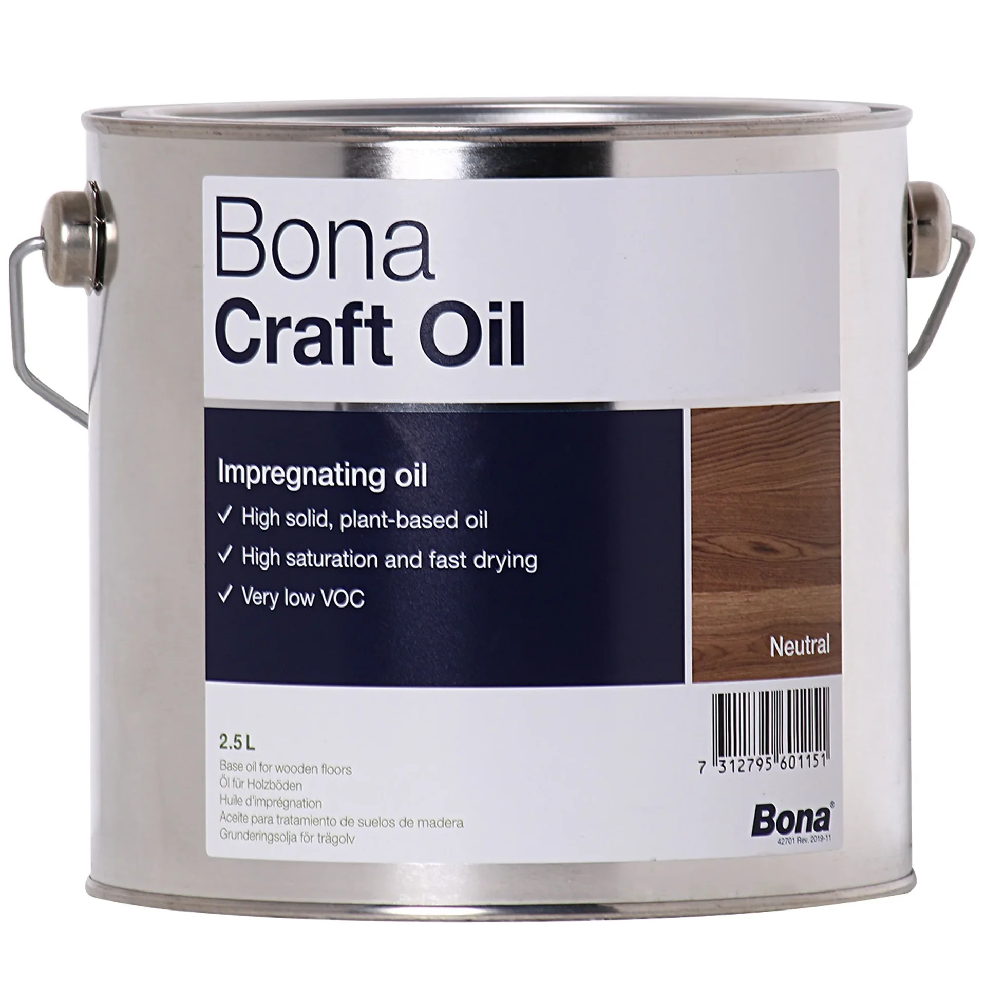 "Wood Oil, Craft Oil PURE 2,5 Liter, Neutral, Wood Finishing Oil image"