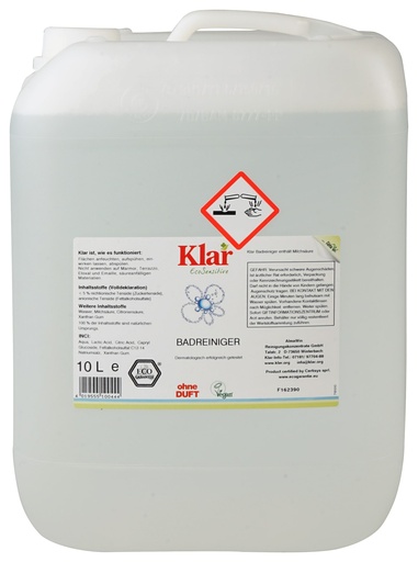 "Fragrance-Free Bathroom Cleaner 10 Liter, Unscented, Hypoallergenic, Sensitive Skin, Large, Bulk, Parfum-Free, Odorless, Chemical Free image"