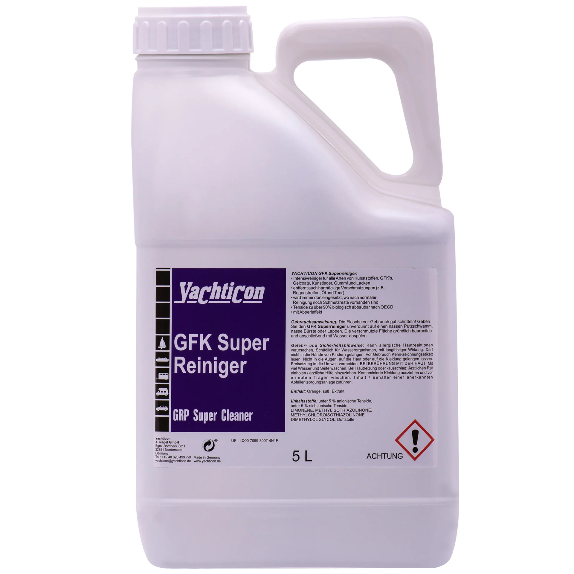 "Gelcoat Cleaner, Marine Cleaner, 5 Liter, Fiberglass Cleaner, Boat Hull Cleaner image"