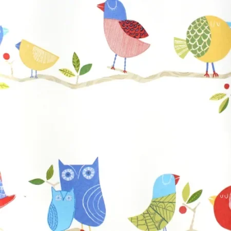 Harlequin wallpaper birds blue
