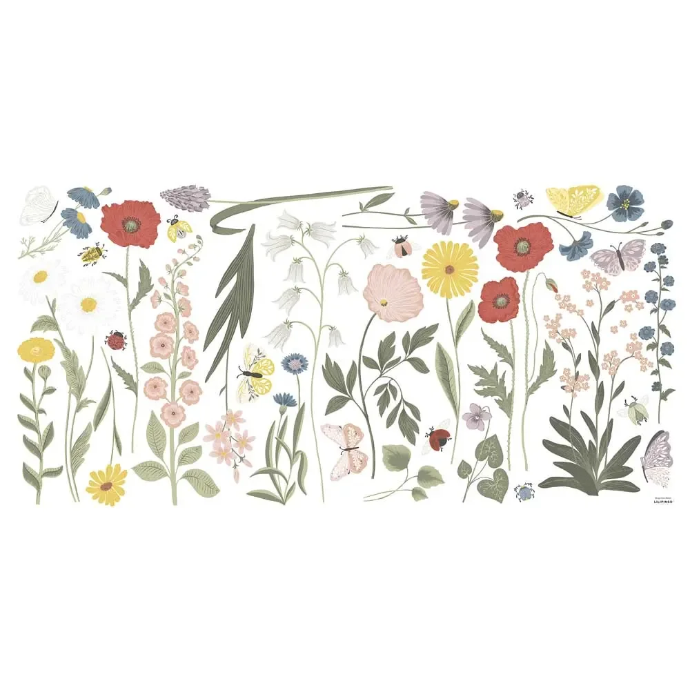 "Lilipinso Wall Sticker XL Really large wildflower flowers flower -colored image"
