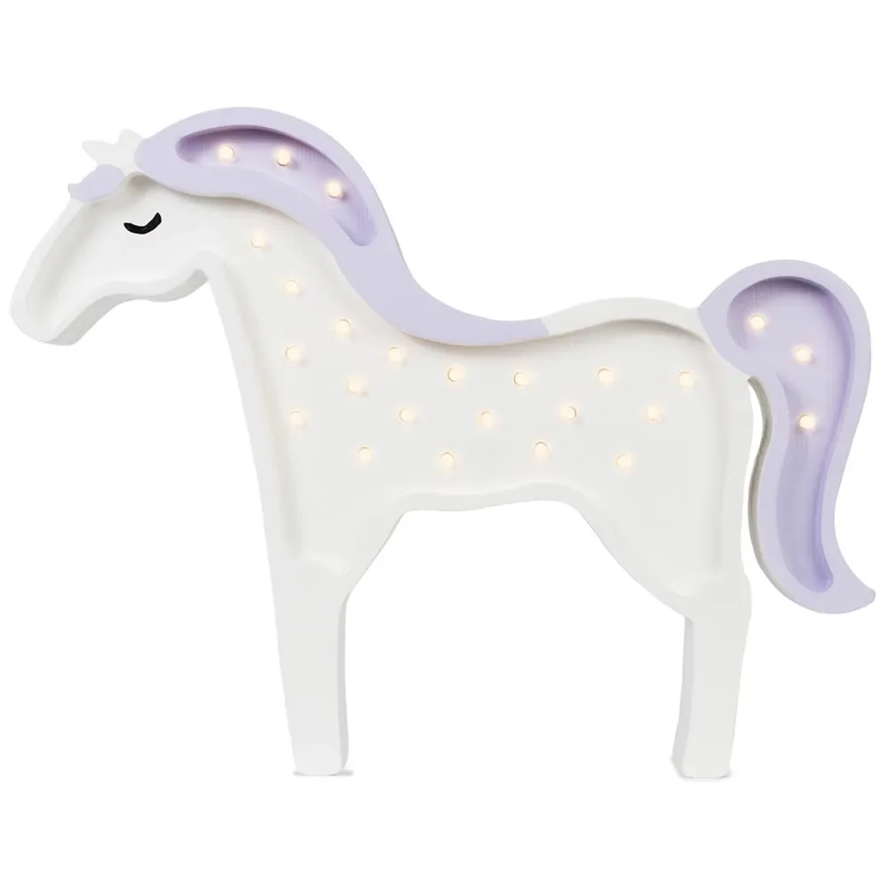 "Little Lights LED decorative children's lamp horse purple image"