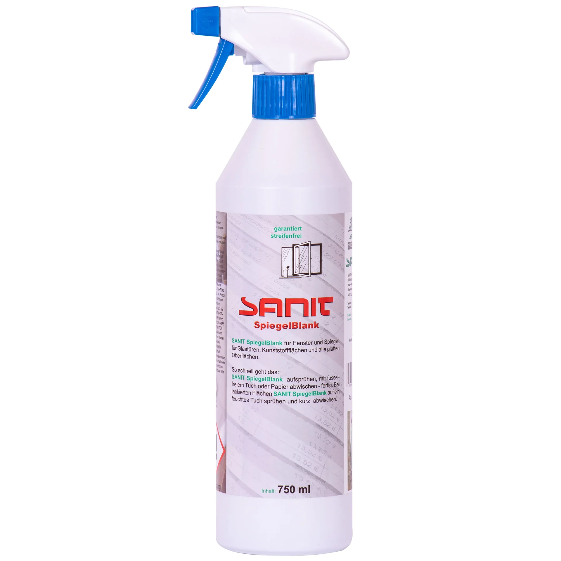 "Mirror cleaner 750 ml, mirror spray, streak-free glass cleaner image"