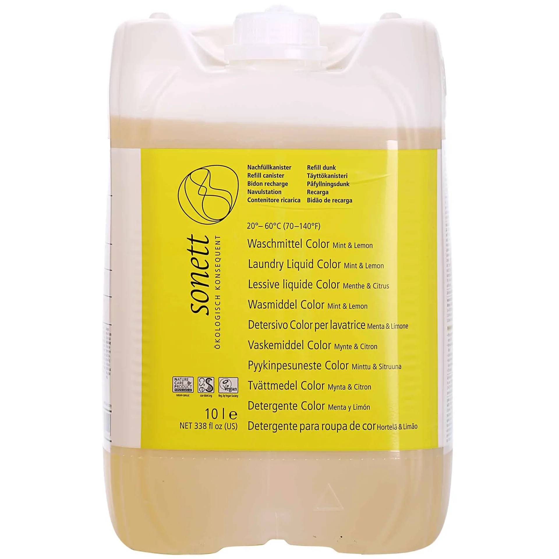 "Color Laundry Detergent, Liquid Laundry Detergent, 10 Liter Mint & Lemon, Natural Laundry Detergent image"