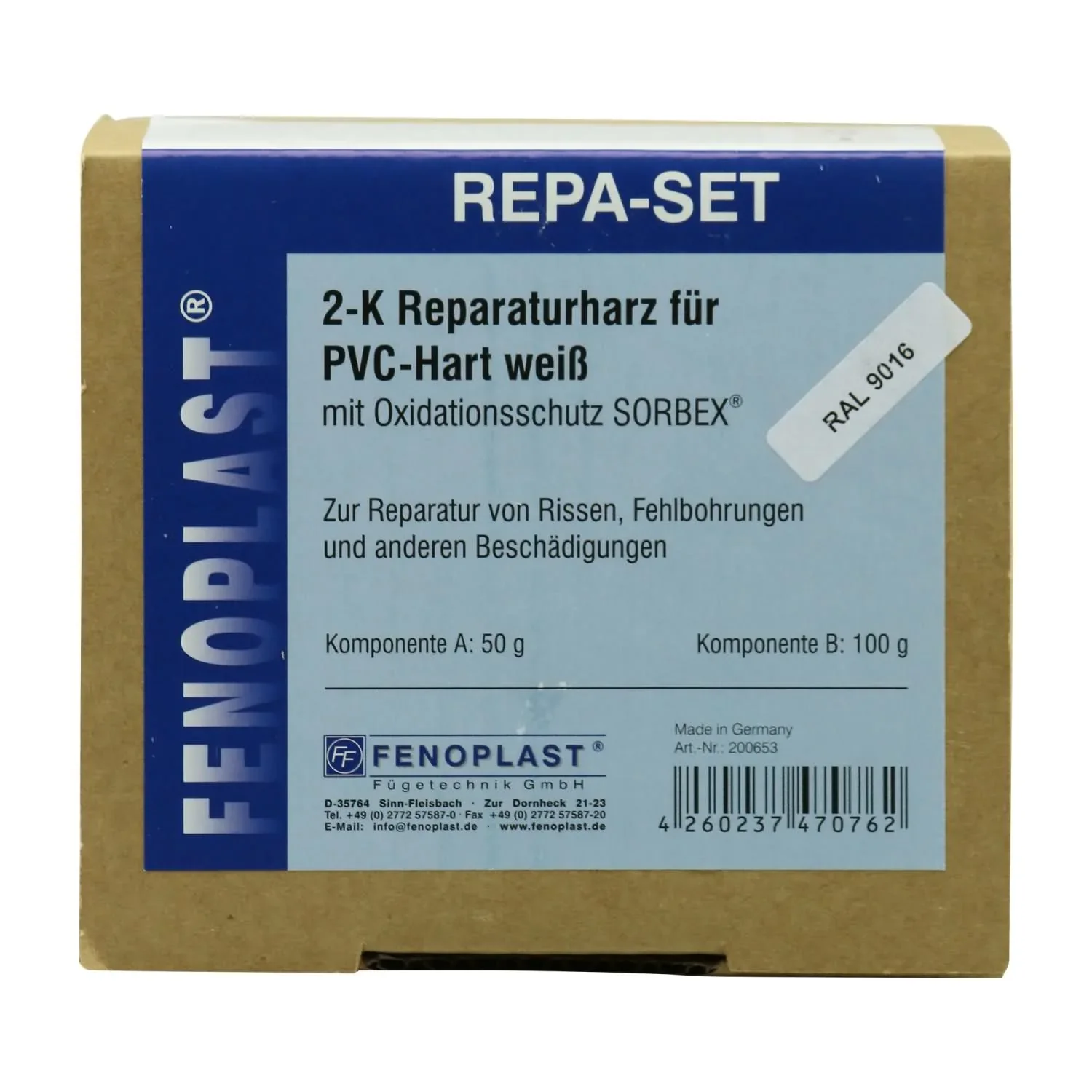 "Window repair kit, plastic window repair, white window frame paint, 2K repair resin image"