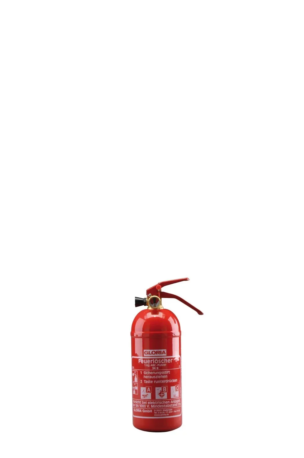 Powder fire extinguisher - PDE 1 GA compl. with vehicle holder