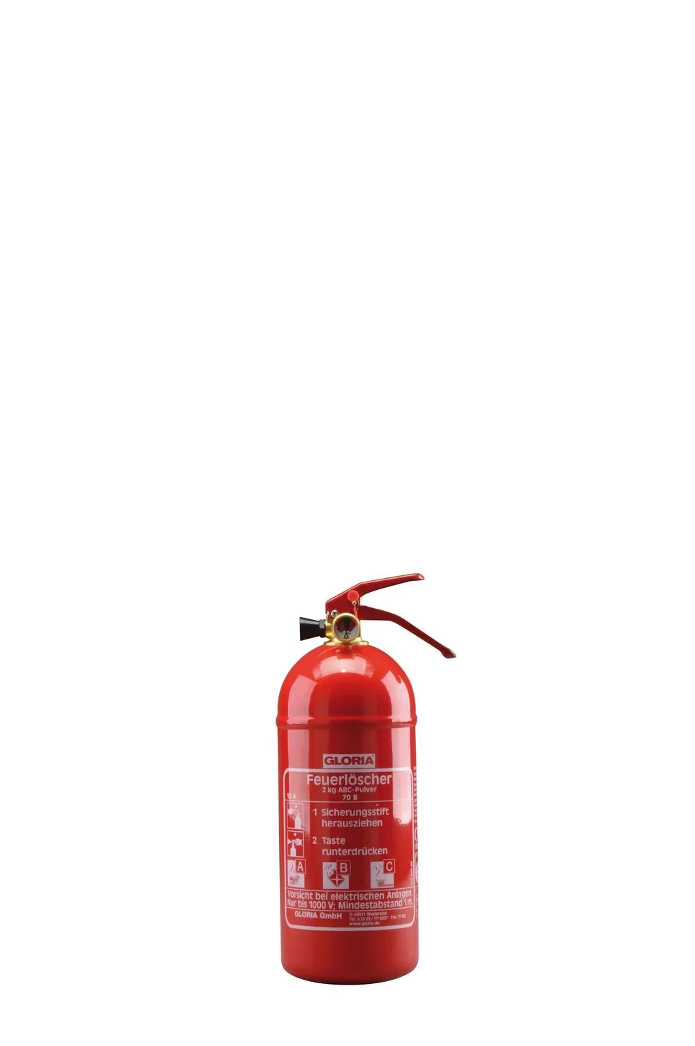 "Powder fire extinguisher - PD2GAM with pressure gauge image"