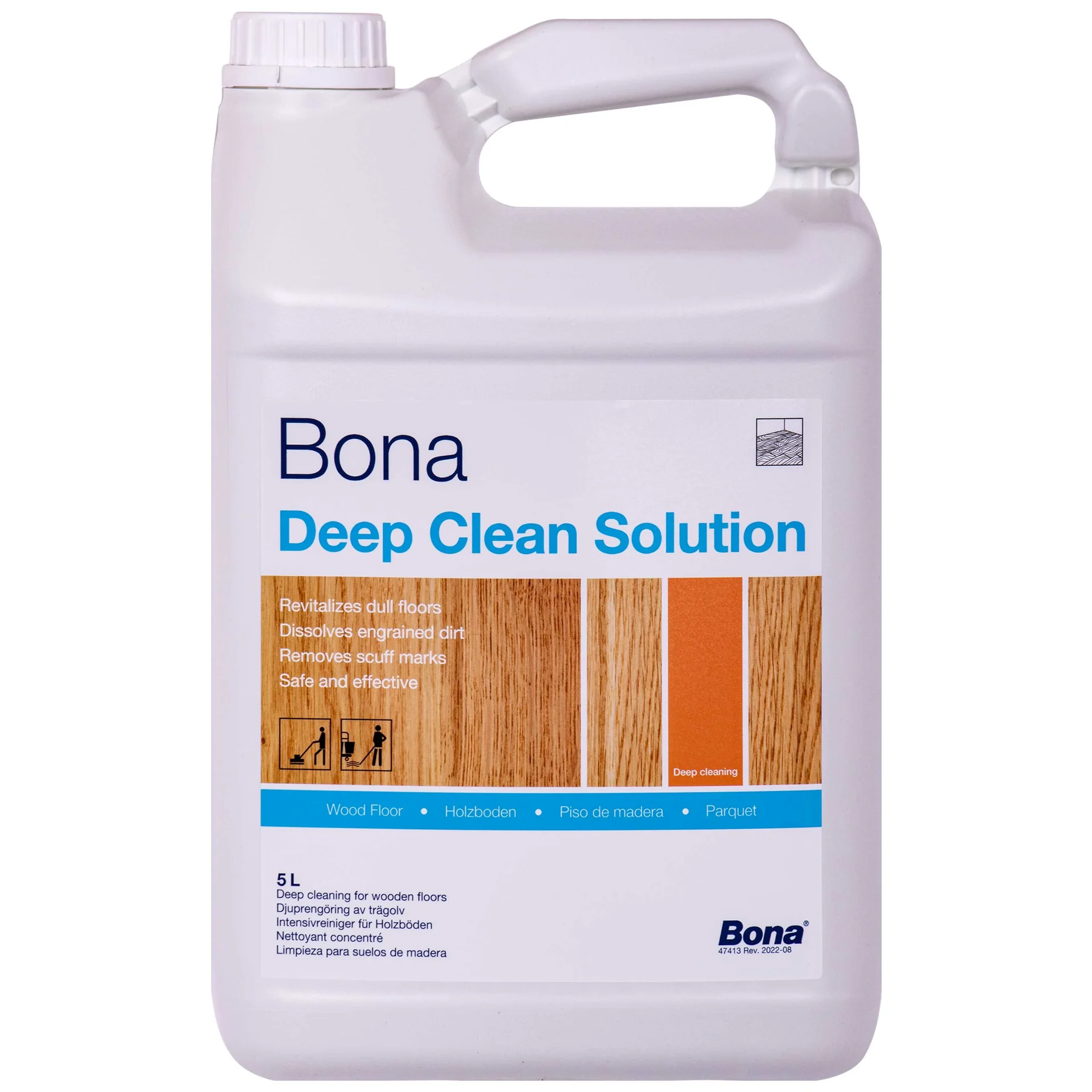 "Wood Floor Cleaner, Deep Cleaning Solution 5 Liter, Hardwood Floor Cleaner image"